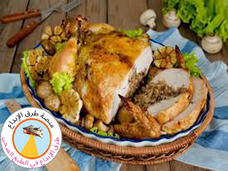 دجاج محشي بالبرغل